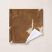 モダン牛フェイク革コレクシエレガントョン バスタオルセット (ウォッシュタオル)