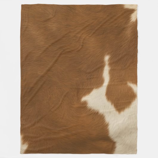 モダン牛フェイク革コレクシエレガントョン フリースブランケット (正面)
