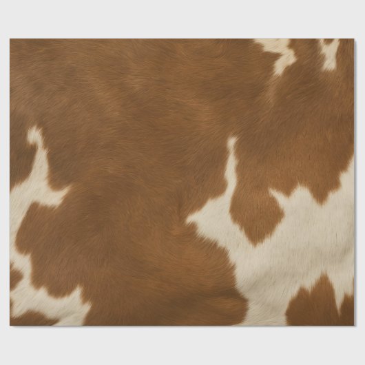 モダン牛フェイク革コレクシエレガントョン ラッピングペーパー (フラット)