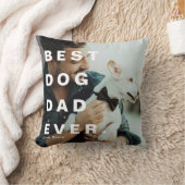 モダン犬最高ののパパのエバカスタムー写真 クッション (ブランケット)