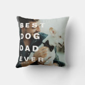 モダン犬最高ののパパのエバカスタムー写真 クッション (裏面)