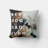 モダン犬最高ののパパのエバカスタムー写真 クッション (正面)