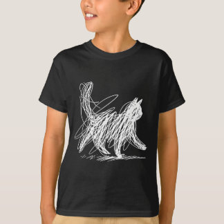 モダン猫アートデザイン Tシャツ
