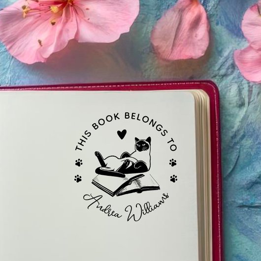 モダン猫好きカスタム本 セルフインキングスタンプ