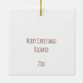 モダン猫最高のパパ セラミックオーナメント (裏面)