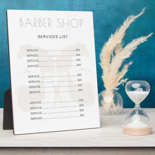 モダン理容師サロンシンプルミニマルエレガントム フォトプラーク (側面)