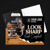 モダン理容師ショップチェア美容師美容師 ポストカード