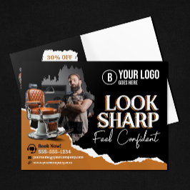 モダン理容師ショップチェア美容師美容師 ポストカード