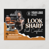 モダン理容師ショップチェア美容師美容師 ポストカード (正面)