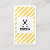 モダン理容師ショップヘアバーバーショップホワイト金ゴールド 名刺 (裏面)