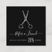 モダン理容師パーソナライズされたショップ紹介カード スクエア名刺 (正面)