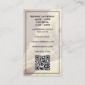 モダン理容師ロゴ枠付き名刺 名刺 (裏面)