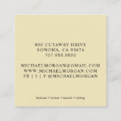 モダン理容師美容師理容師ツール スクエア名刺 (裏面)