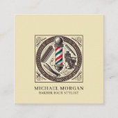 モダン理容師美容師理容師ツール スクエア名刺 (正面)
