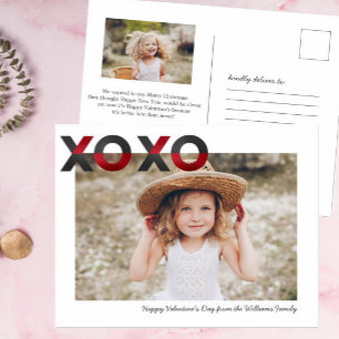 モダン甘  バレンタインの写真カード ポストカード