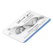 モダン生まれたばかりのベビー写真Thank You Magnet マグネット (左側)