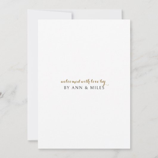 モダン生まれたばかりの男の赤ちゃん写真の誕生発表 (裏面)