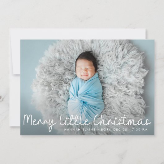 モダン生まれたばかりの誕生発表 シーズンカード (正面)