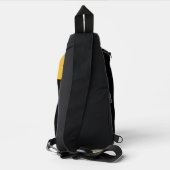 モダン生まれ黒マスタードに乗る スリングバッグ (裏面)