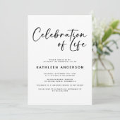 モダン生活のミニマルお祝い 招待状 (スタンド正面)