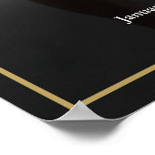 モダン生涯サインのお祝い ポスター (角)