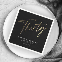 モダン生誕シンプルエレガントスタイリッシュ年 スタンダードカクテルナプキン