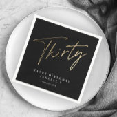 モダン生誕シンプルエレガントスタイリッシュ年 スタンダードカクテルナプキン