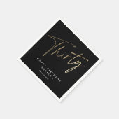 モダン生誕シンプルエレガントスタイリッシュ年 スタンダードカクテルナプキン (角)