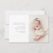 モダン生誕発表はがき (裏面)