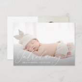 モダン生誕発表はがき (正面/裏面)