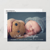 モダン生誕発表はがき ポストカード (正面/裏面)