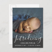 モダン生誕発表写真はがき 案内ポストカード (正面/裏面)