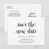 モダン田救舎の新しい結婚日を延期 ポストカード (正面/裏面)