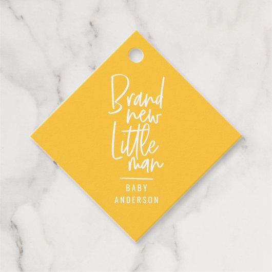 モダン男の赤ちゃんの赤ん感謝していだけ フェイバータグ (正面)