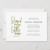 モダン男の赤ちゃんシャワーパーティの招待状 招待状 (正面)