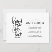 モダン男の赤ちゃんシャワーパーティの招待状 招待状 (正面)