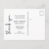 モダン男の赤ちゃんシャワー感謝していの写真 案内ポストカード (裏面)