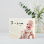 モダン男の赤ちゃんシャワー感謝していの写真 案内ポストカード (スタンド正面)