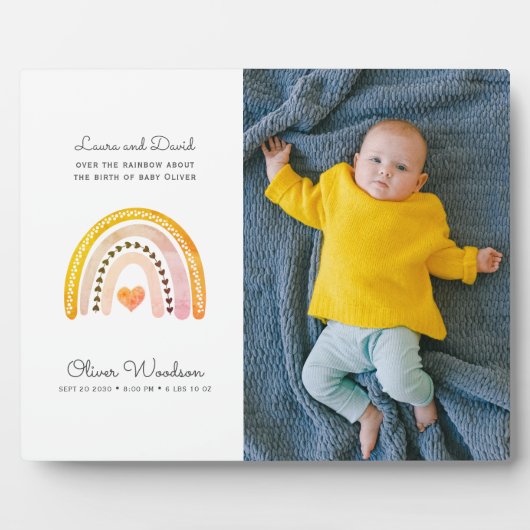 モダン男の赤ちゃんフォトブルーキープサープラーク フォトプラーク (正面)