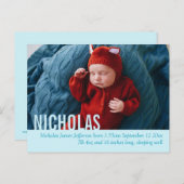 モダン男の赤ちゃん写真はがき 案内ポストカード (正面/裏面)