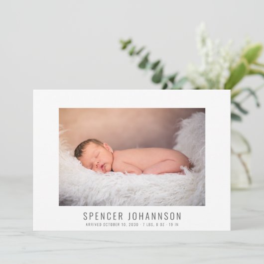 モダン男の赤ちゃん写真コラージュ生誕発表 (スタンド正面)