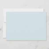 モダン男の赤ちゃん写真シンプル書道オーバーレイ 案内状 (裏面)