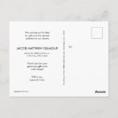 モダン男の赤ちゃん写真ベビーシャワー手錠 ポストカード (裏面)