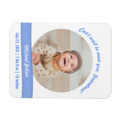 モダン男の赤ちゃん写真誕生おばあちゃん マグネット (横)