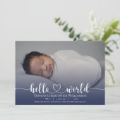 モダン男の赤ちゃん告知フォトスクリプト 案内状 (スタンド正面)