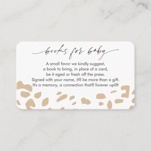 モダン男女兼用アニマルプリント エンクロージャーカード (正面)