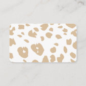 モダン男女兼用アニマルプリント エンクロージャーカード (裏面)
