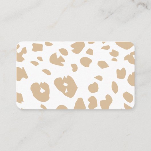 モダン男女兼用アニマルプリント エンクロージャーカード (裏面)