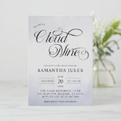 モダン男女兼用Cloud Nine Baby Shour 招待状 (スタンド正面)