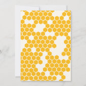 モダン男女兼用Mommy to Bee Baby Shour 招待状 (裏面)